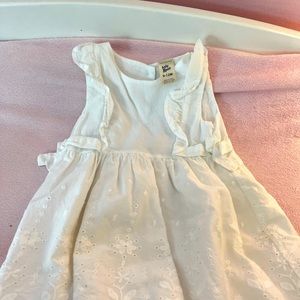 Baby B’Gosh White Cotton Floral Motif Sundress 9 - 12 Months